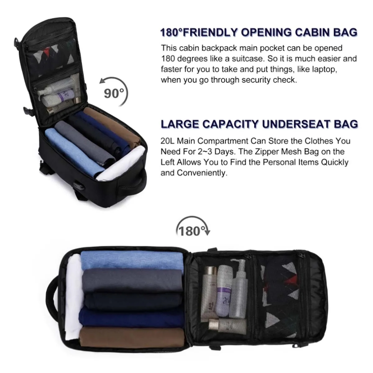 20l Large Capacity Premium Waterproof Backpack With USB Port 8