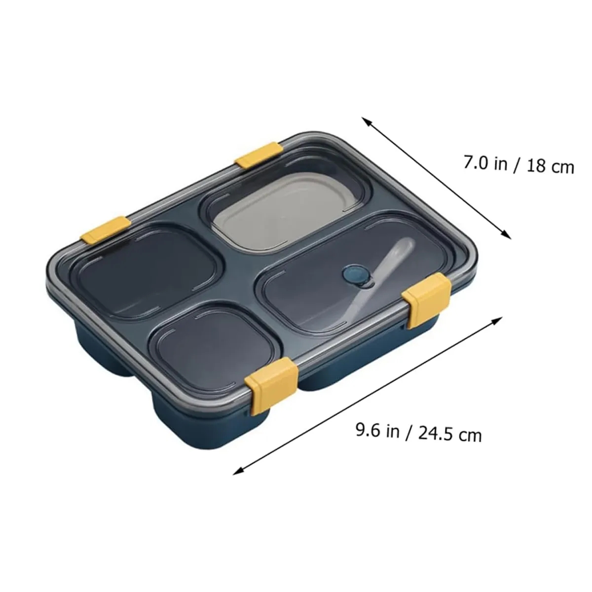 4 Compartment Containers Reusable Bento Lunch Box With Lids 3