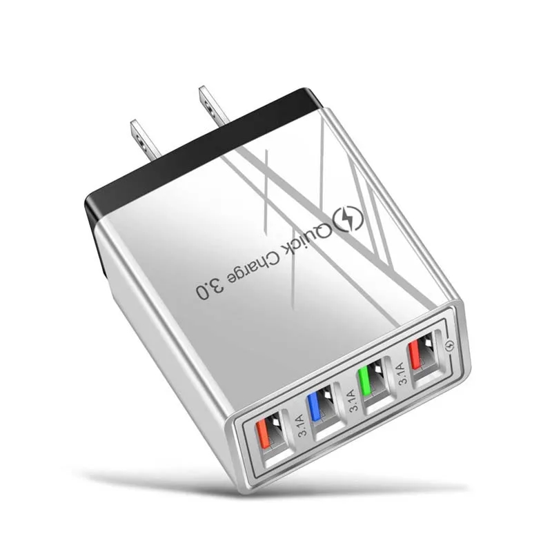 4 Port USB Wall Fast Charger 11