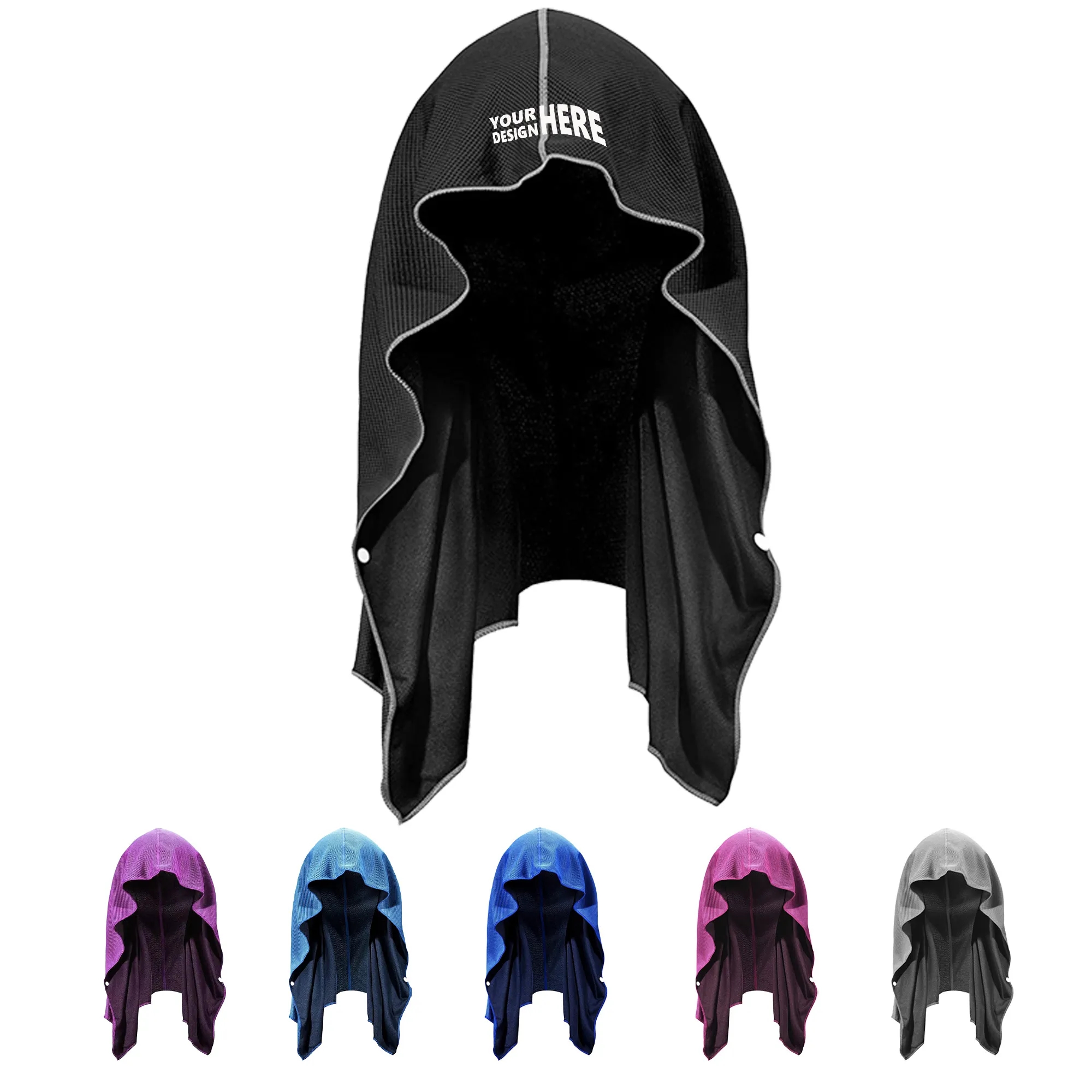 U-Shaped Cool Touch Hoodie Towel 2