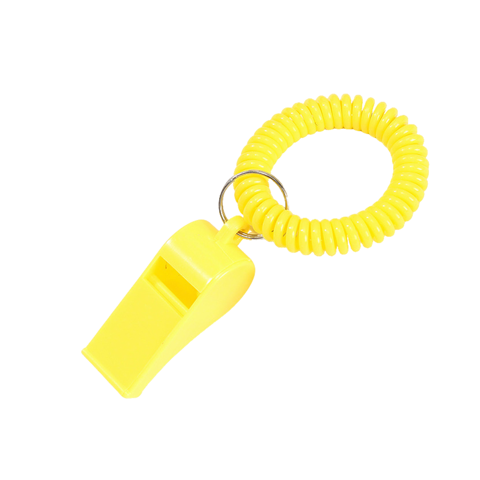 Vinyl Coil Wrist Whistle With Key Ring 1.97" Length X 0.79" Width X 0.87" Height 8