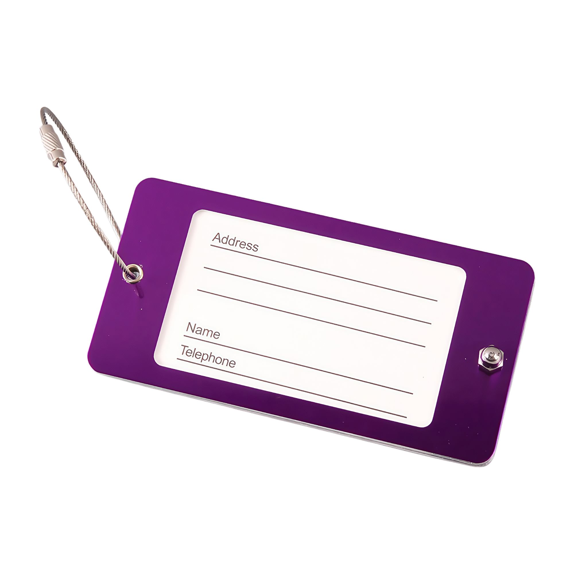 Metal Luggage Tag- Aluminum Alloy Double Layer Card Holder 6