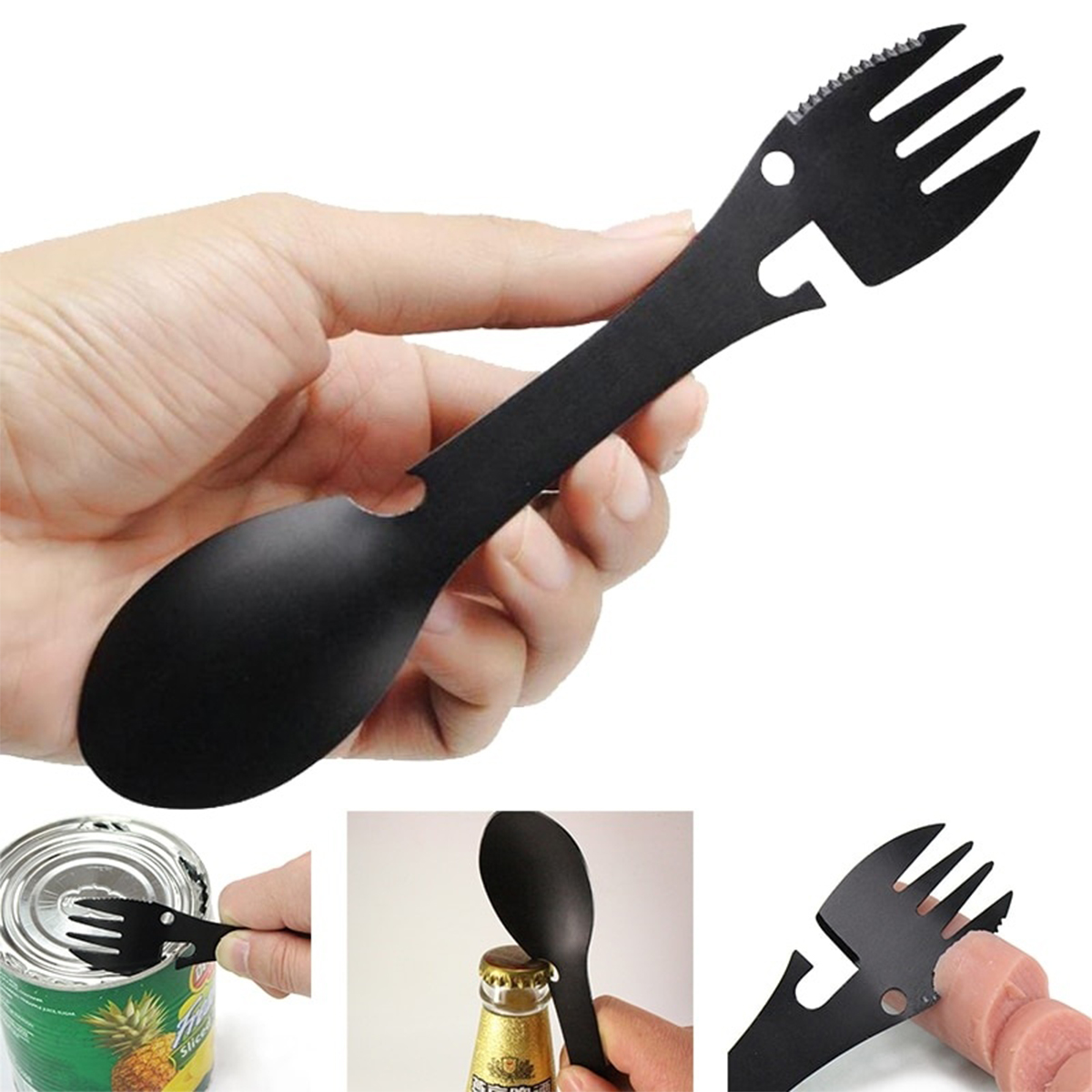 Camping Spoon Fork Bottle Opener 2