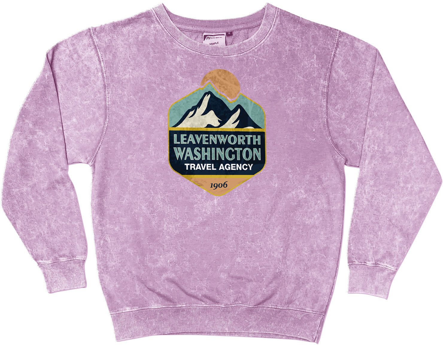 ACID WASHED CREW NECK SWEATSHIRT - SCREEN 15
