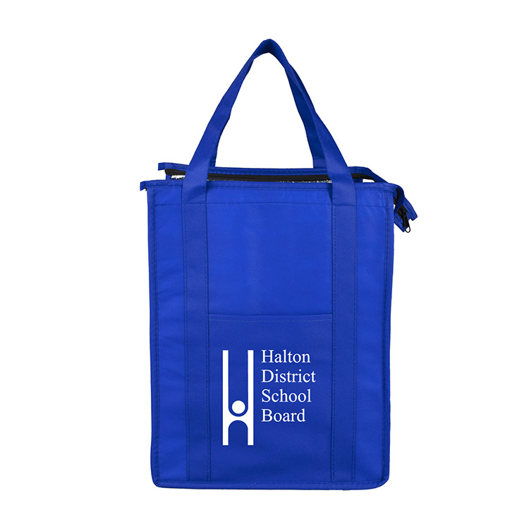 12"W x 16"H x 10"Gusset - "SUPER COOLER" Large Insulated Cooler Zipper Tote Bag 2
