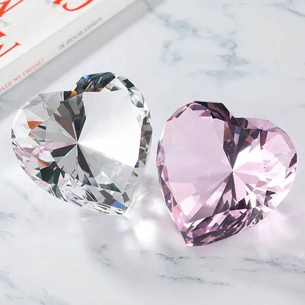 Heart Shaped Crystal Paperweight 3