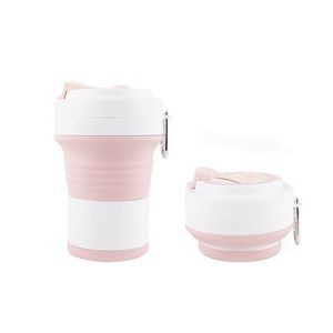 450ml Silicone Collapsible Cup With Handle 12