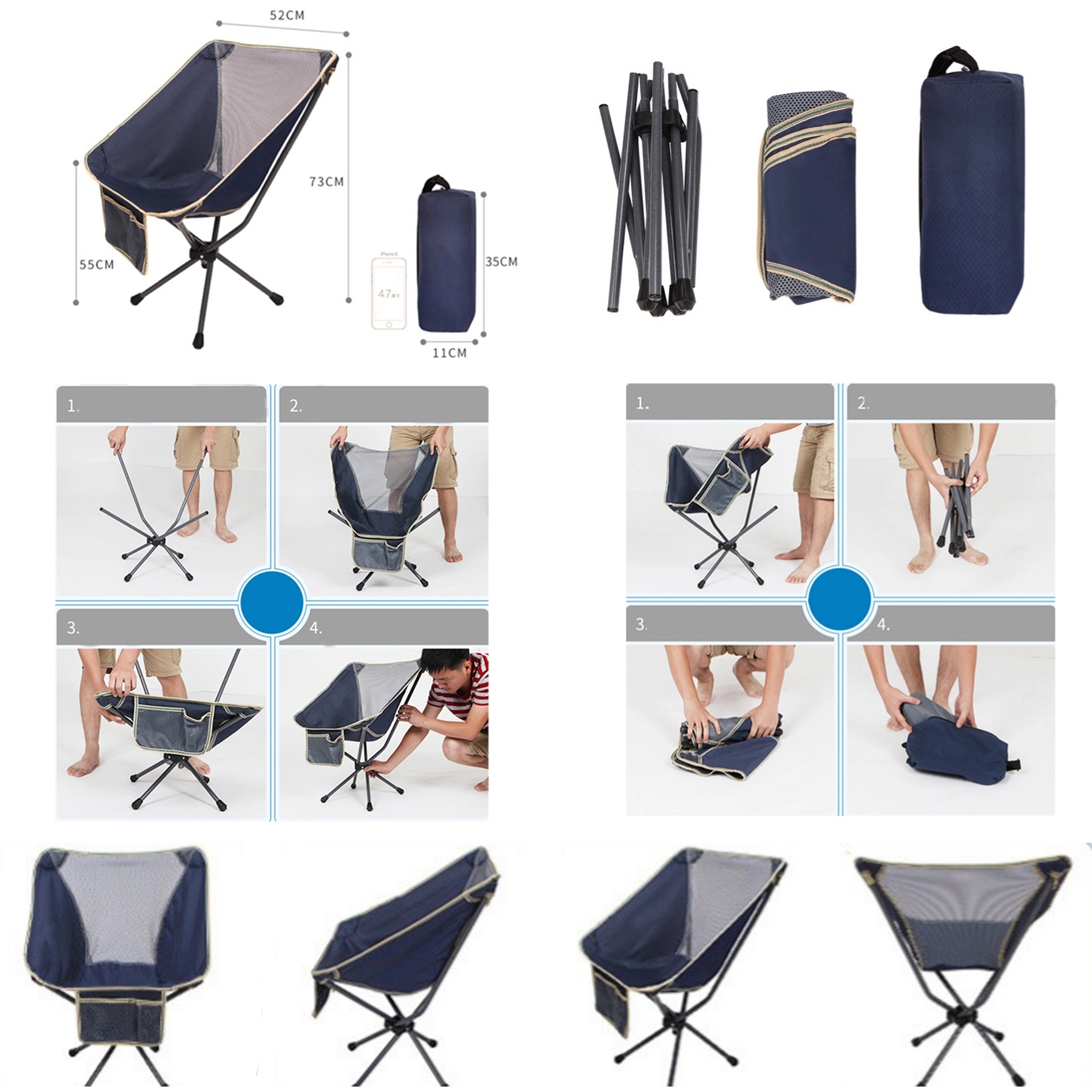 Portable Outdoor Folding Stool 2