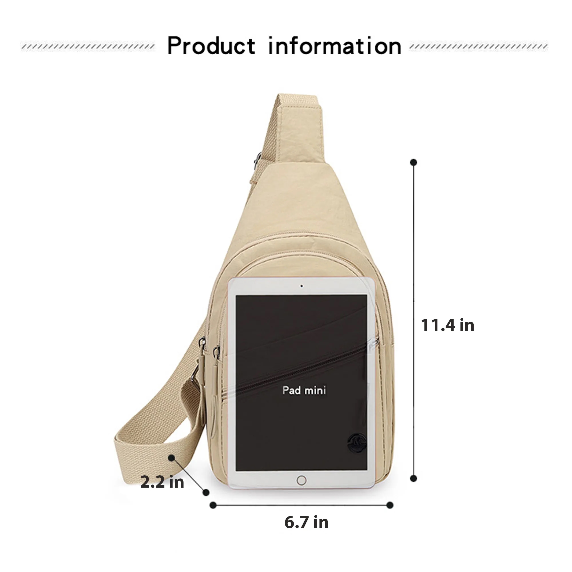 Waterproof Large Capacity Crossbody Bag 2