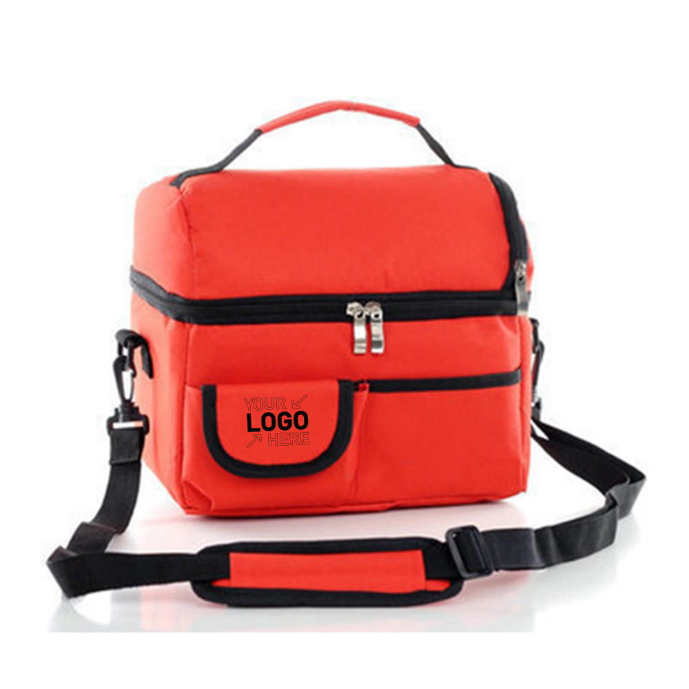Dual Duty Lunch Cooler bag, custom lunch bag with logo imprint 4