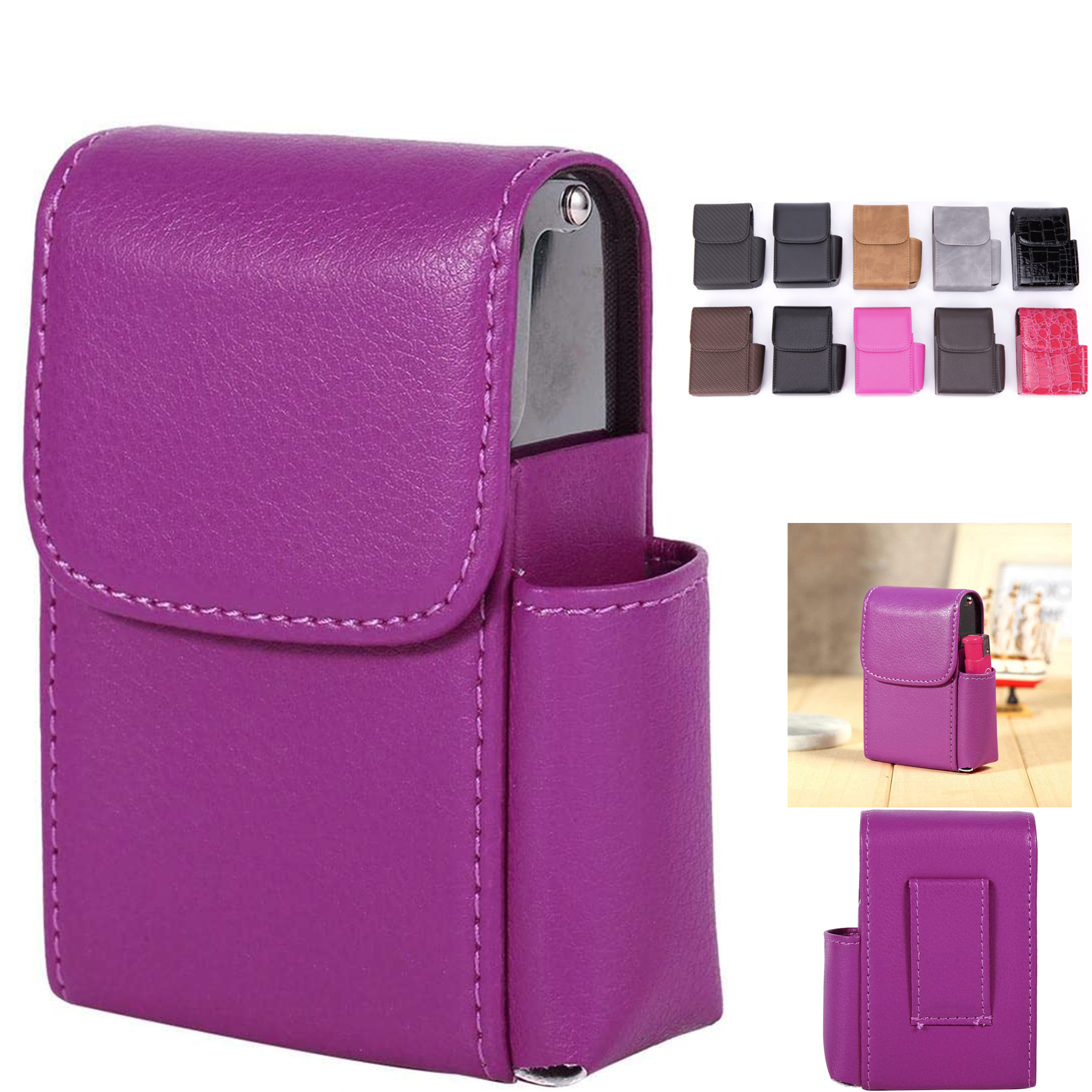 Anti Scratch PU Leather Cigarette Box  2