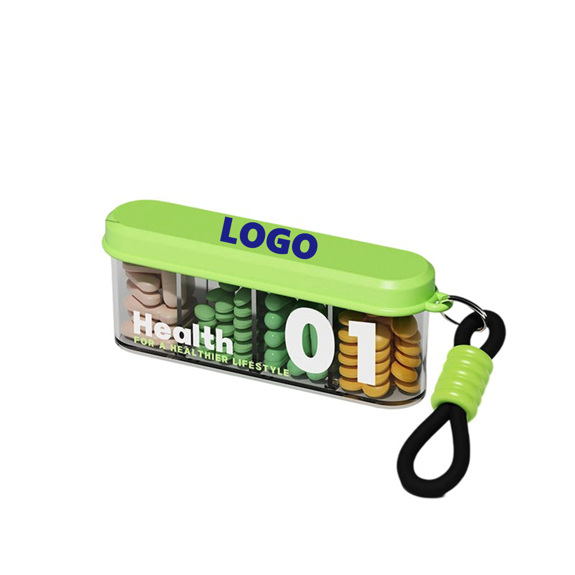 4-Compartment Portable Pill Organizer 4