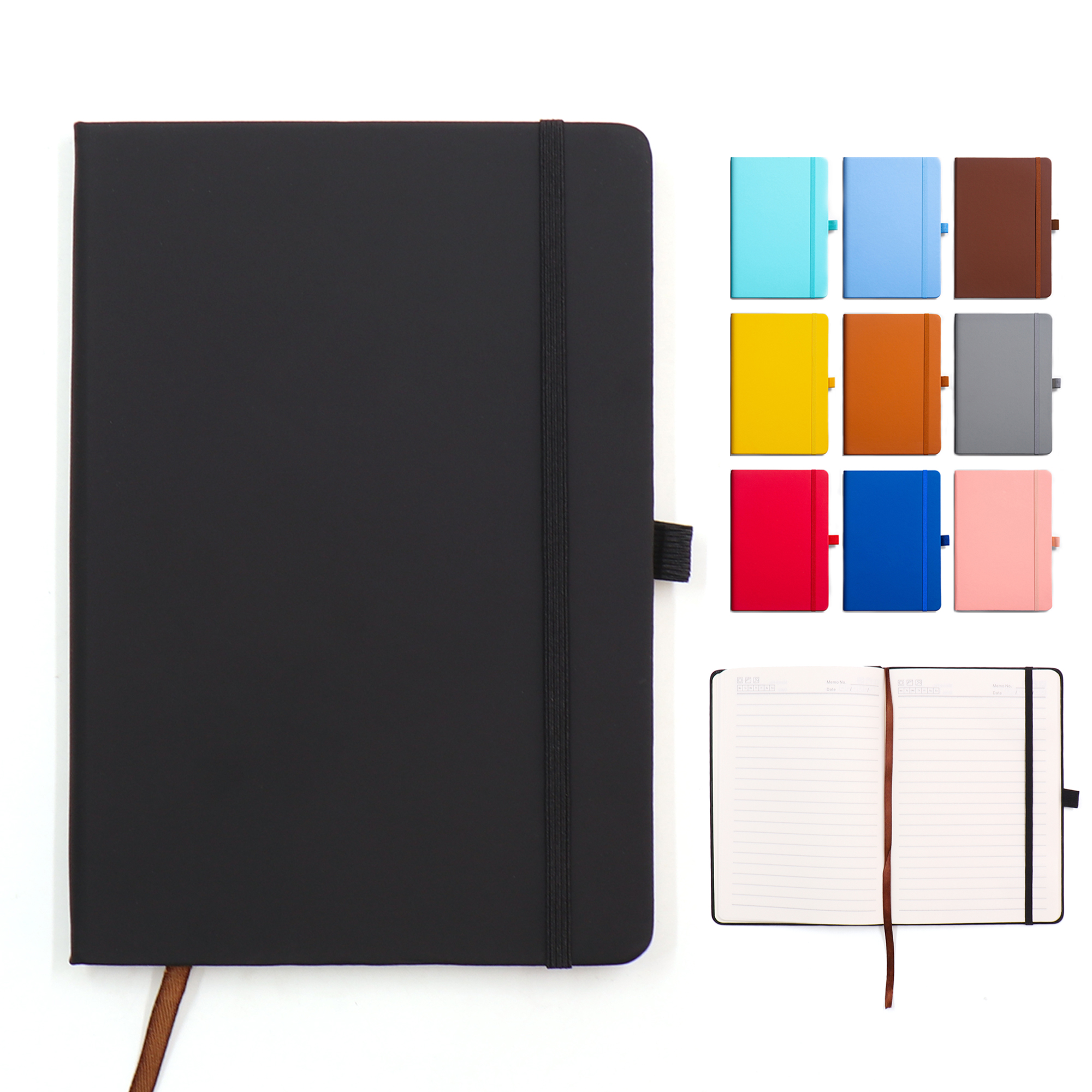 PU Leather Notebook Elastic Band Water-resistant 3