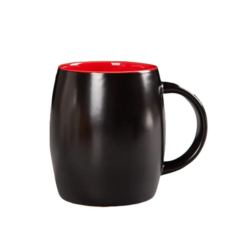 13 oz. Barrel Shape Ceramic Coffee Mug 3