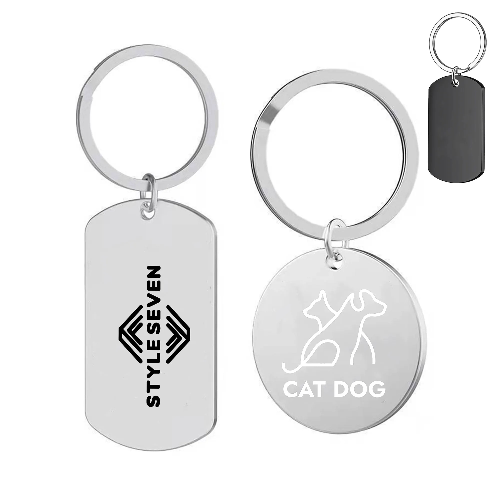 Customized logo for circular keychain