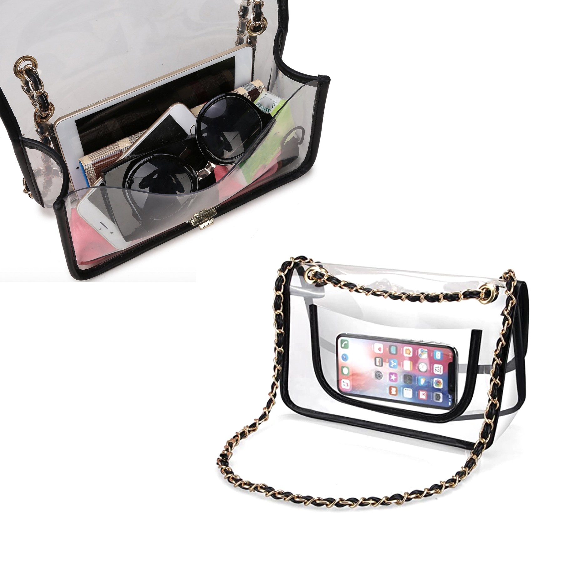 Clear Body Crossbag For Women Stadium Approved 3