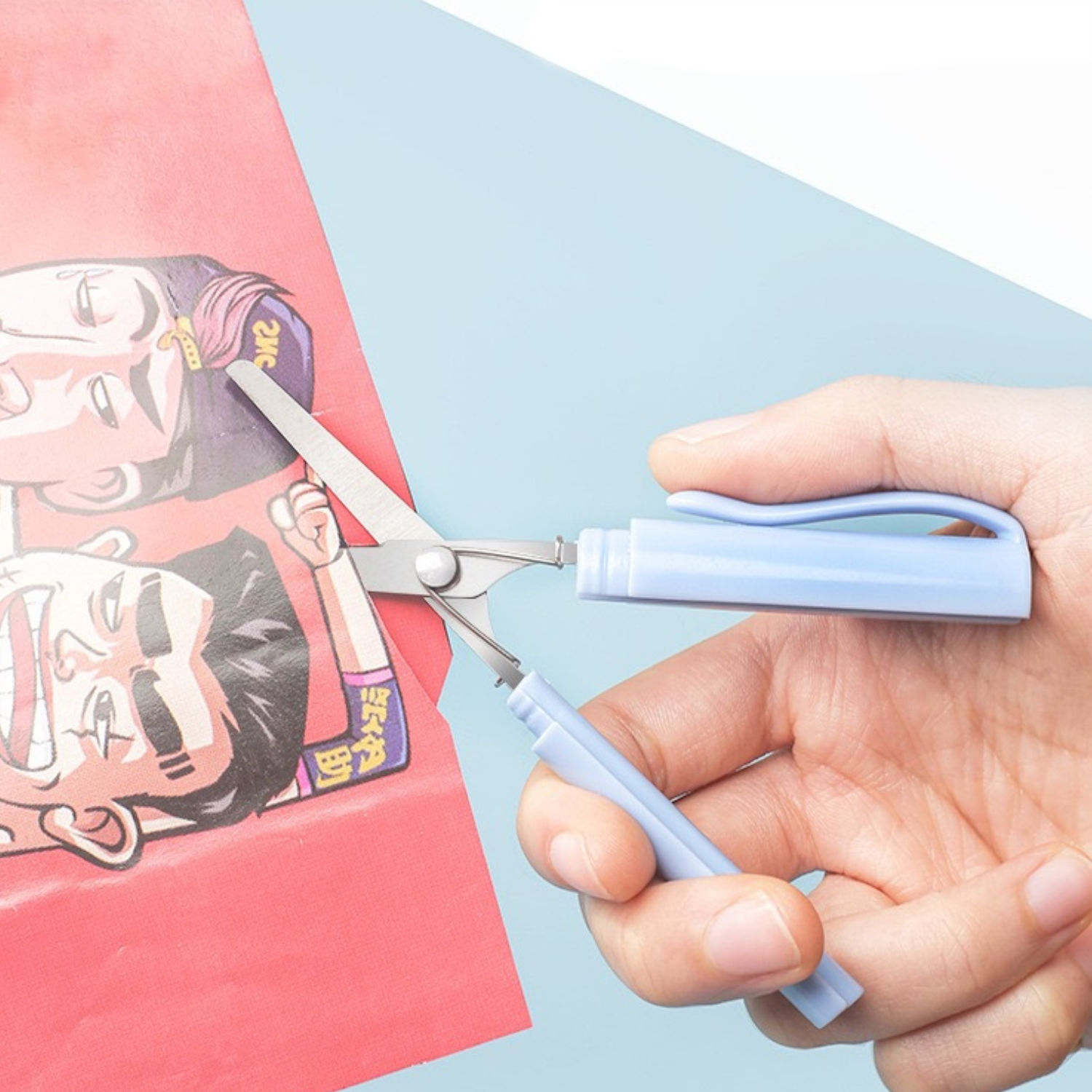 Kid's Portable Folding Pen Shape Scissors 8