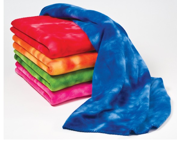 Tie Dye Fleece Blanket - Blank 2