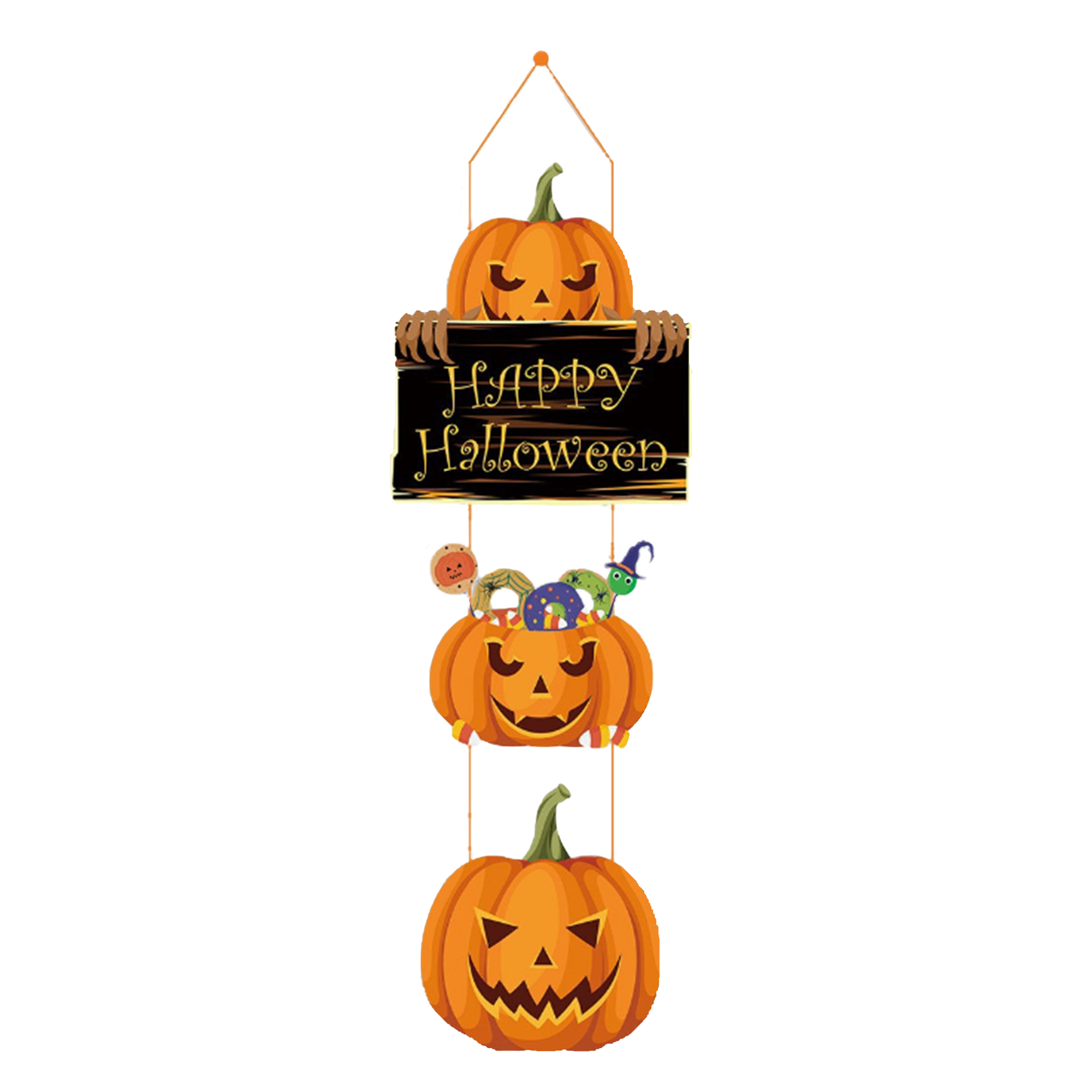 Halloween Boxwood Party Door Ornament 4