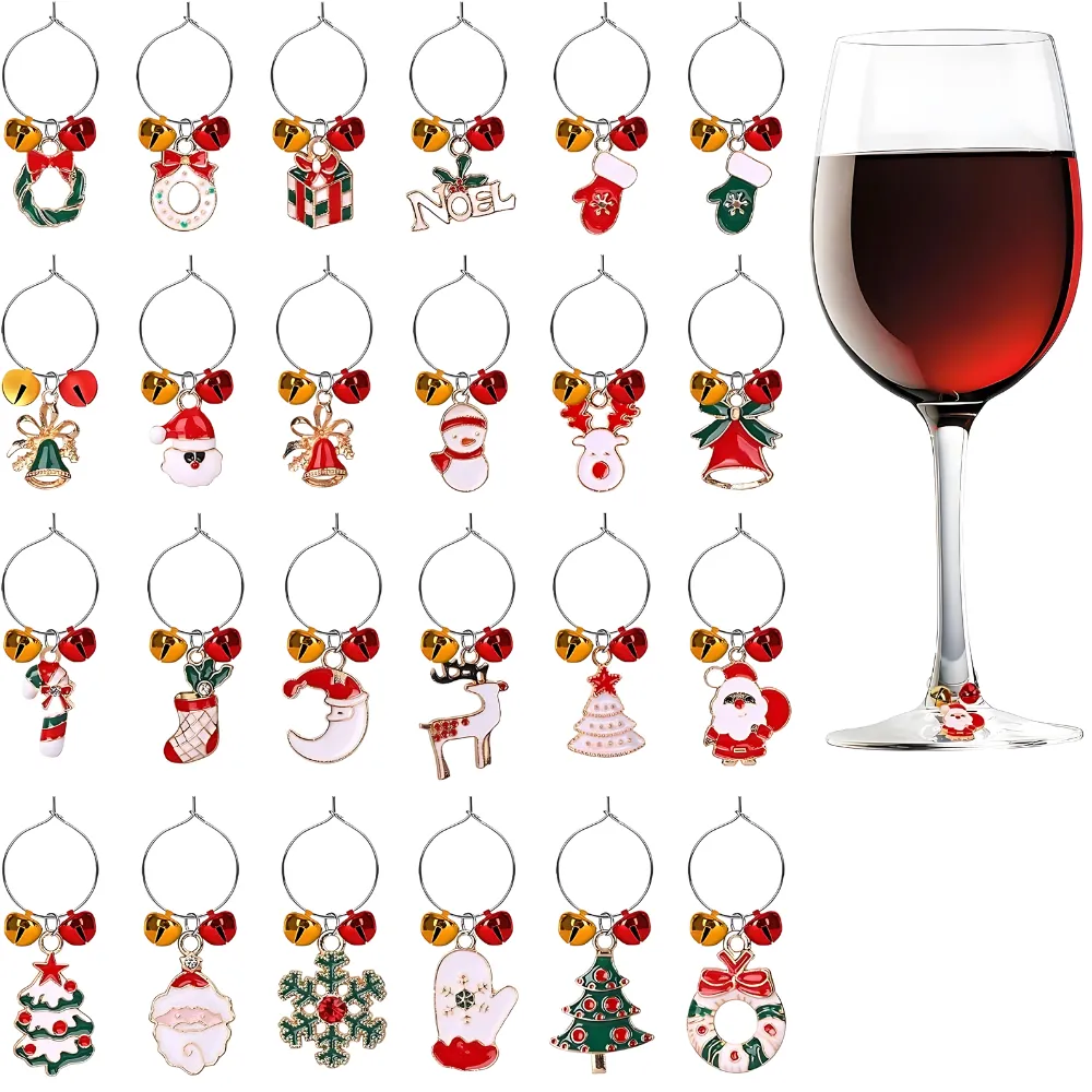 Enamel Wine Charms 6