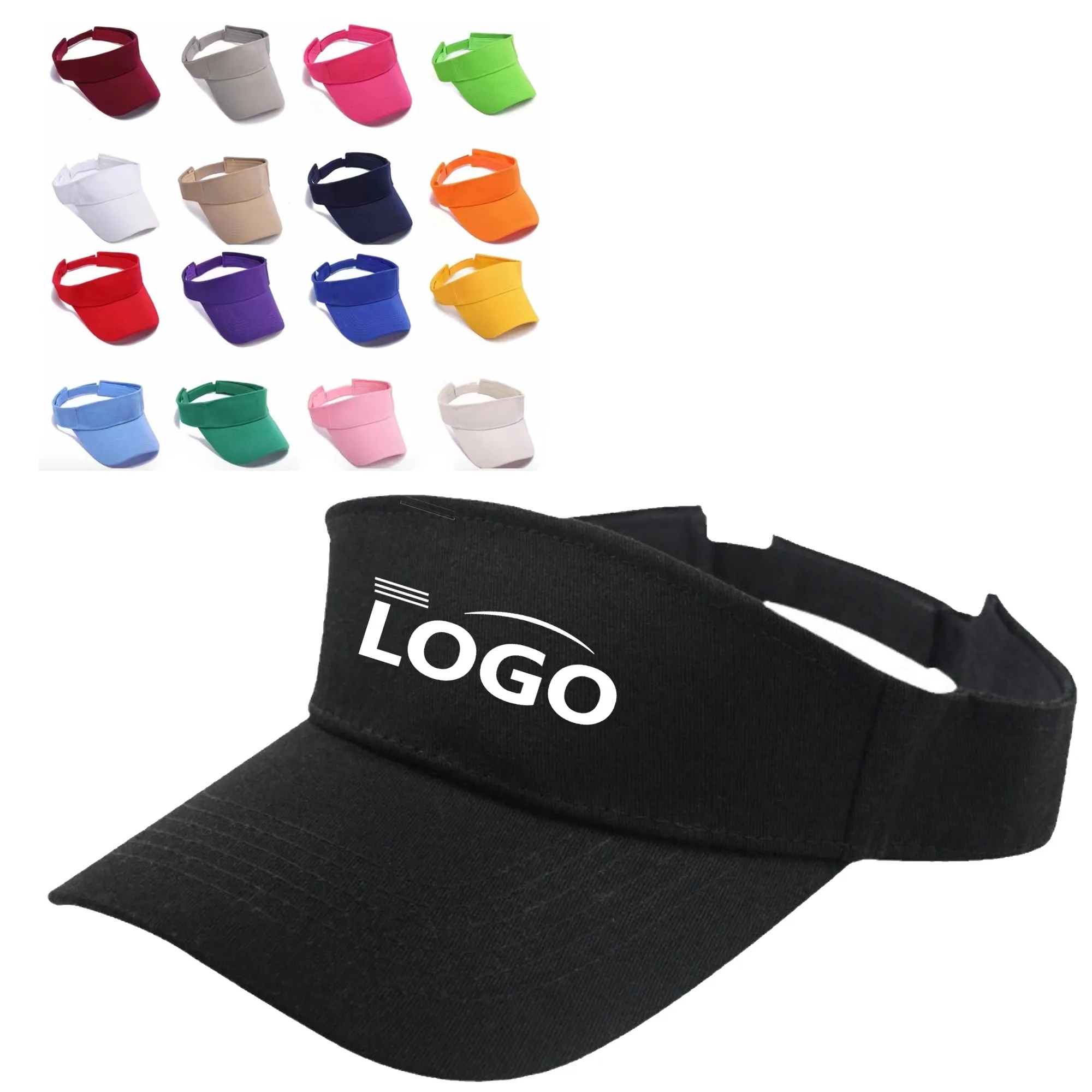 MOQ 50PCS Cotton Visor Cap Travel Hats 2