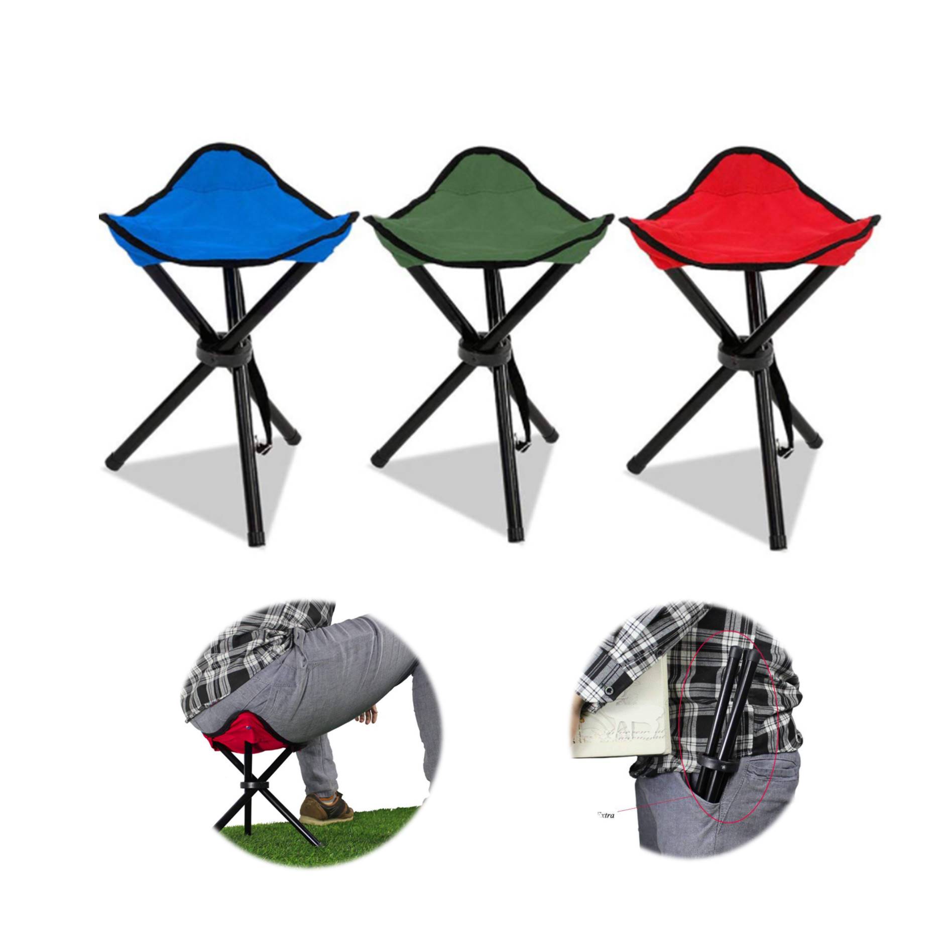 Portable Folding Mini Triangle Stool 2