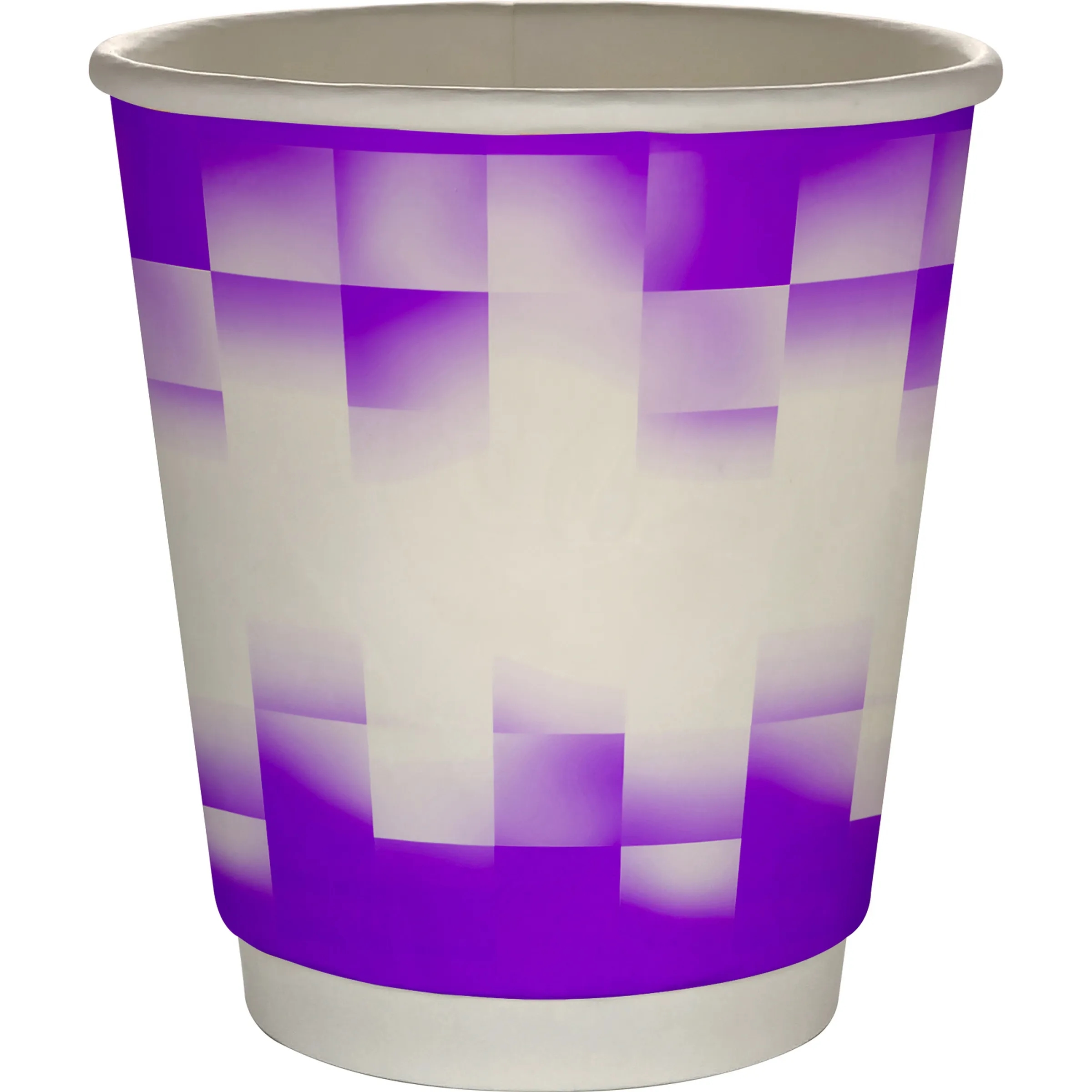10 oz Full Color Shaded Checkers Insulated Paper Cup 6
