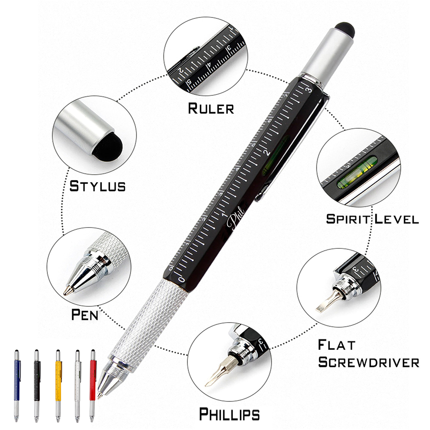 6 In 1 Metal Tool Pen 1