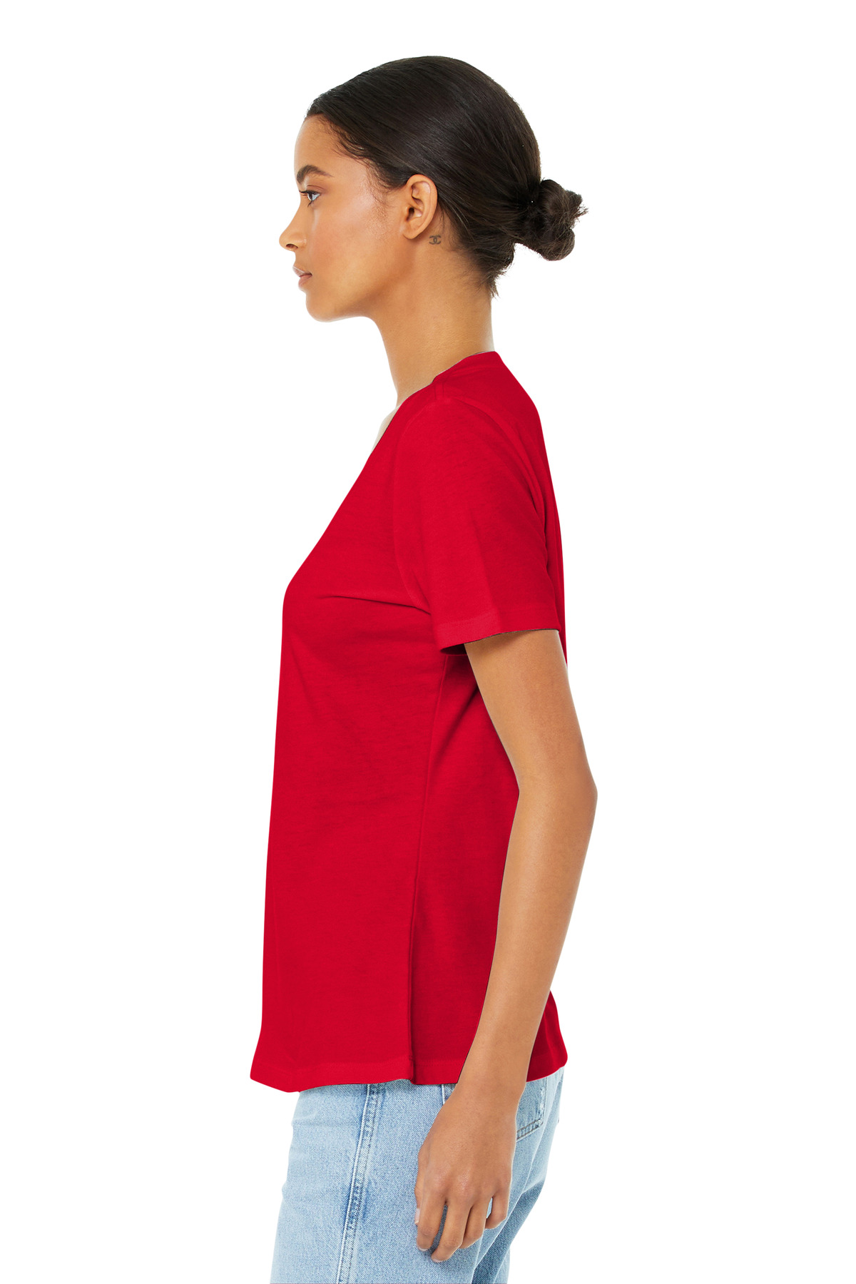 BELLA+CANVAS Women's Relaxed Jersey Short Sleeve V-Neck Tee. BC6405 37