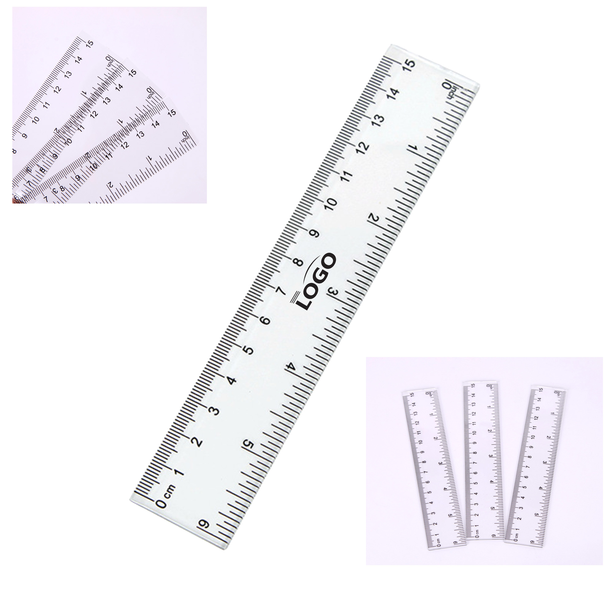 6" Double Scale Plastic Ruler 2