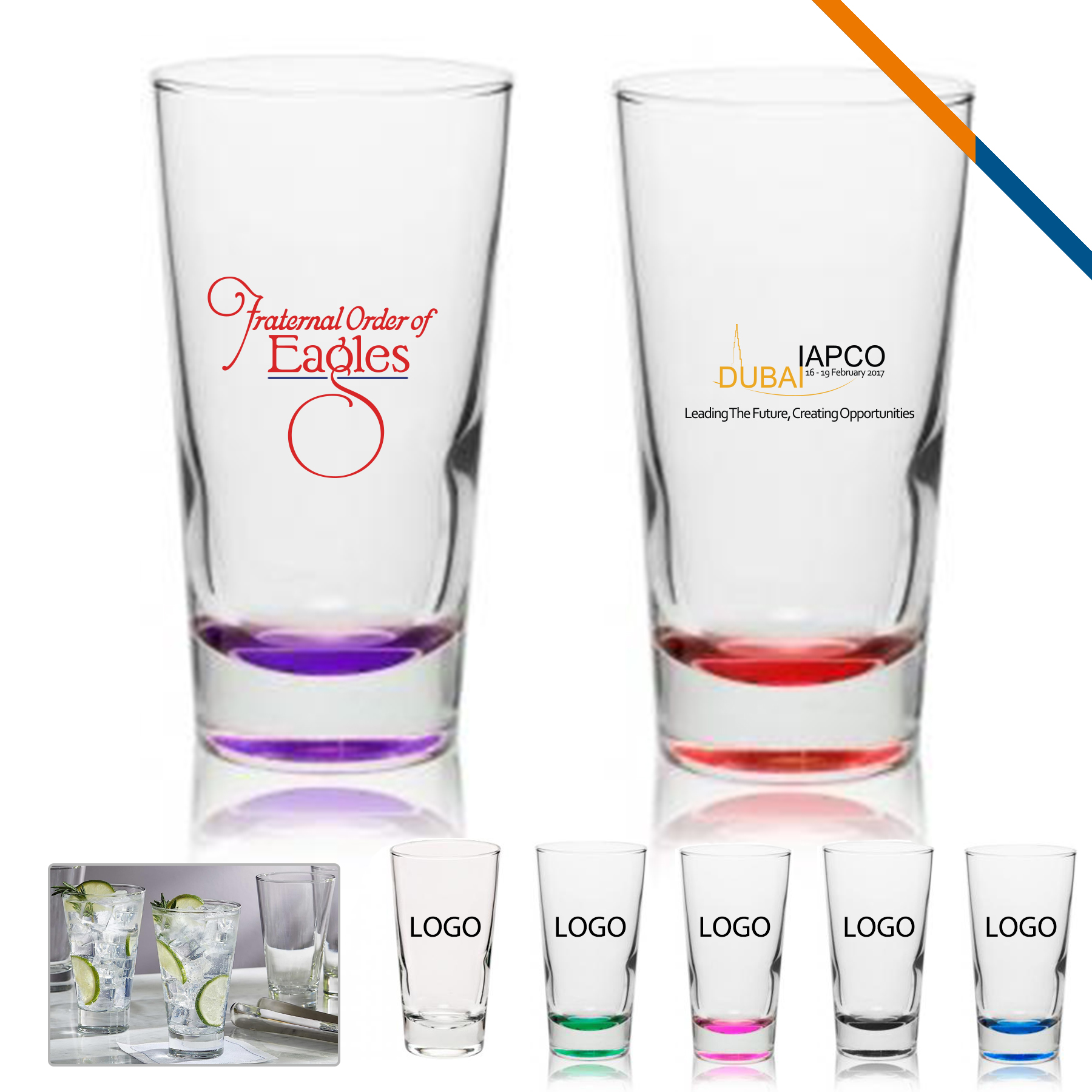 Libbey Rowic Hi-Ball Glasses - 6.5 OZ. 6