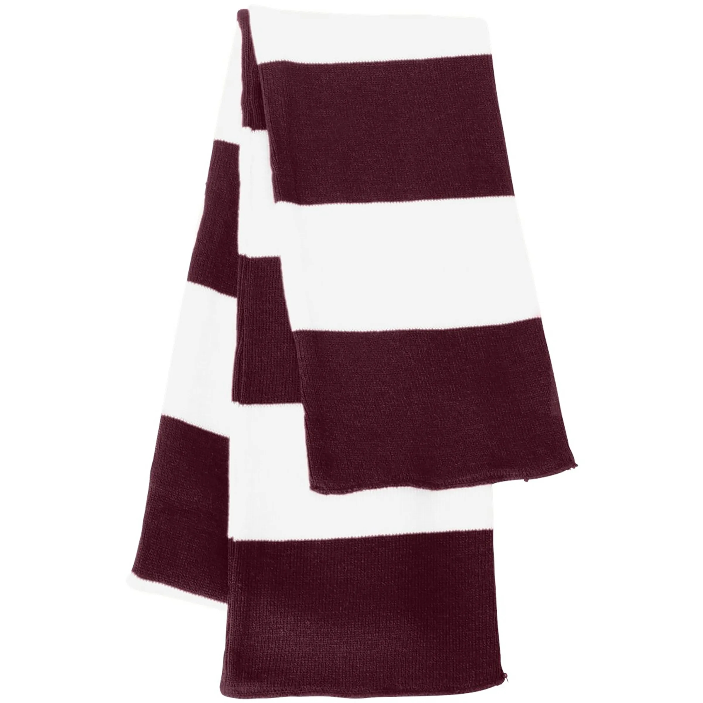 SPORTSMAN RUGBY-STRIPED KNIT SCARF 21