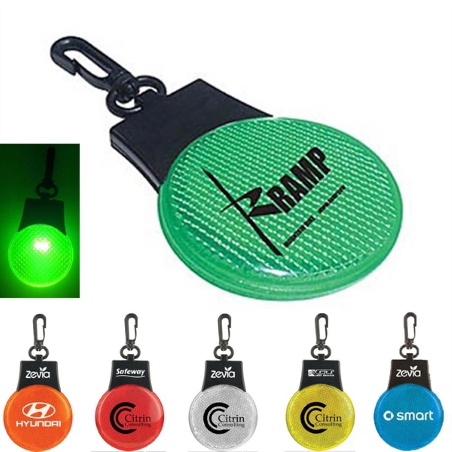 Round LED Safety Warning Light with Clip 3