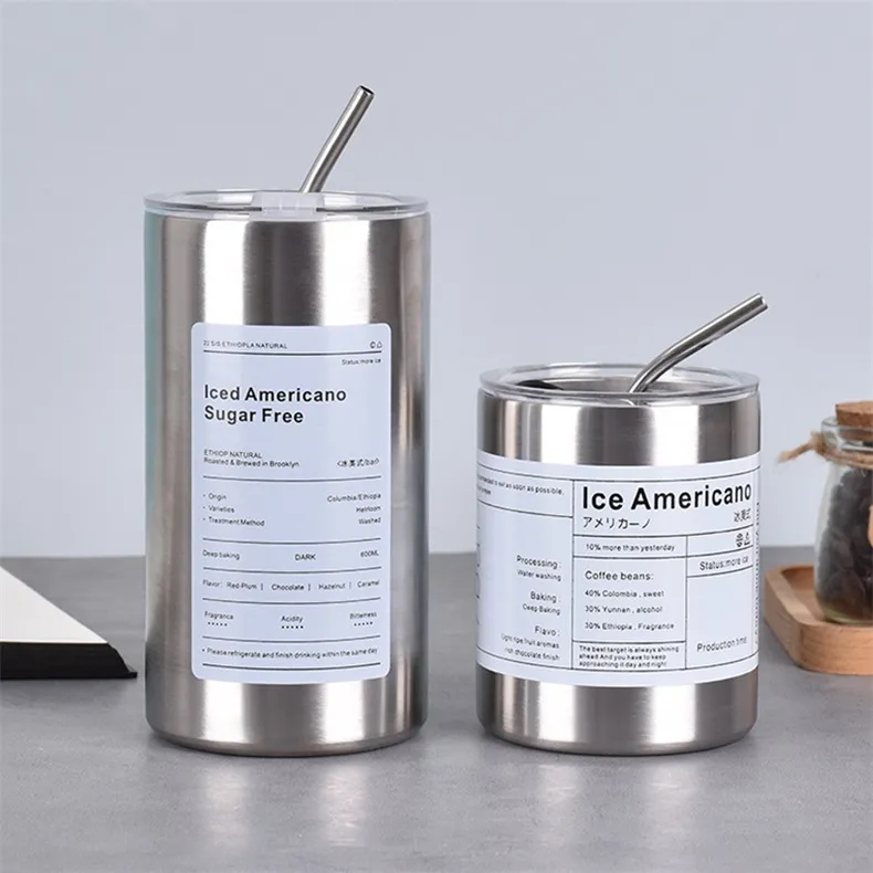 Vacuum Insulated Coffee Mug with Lid Straw 1