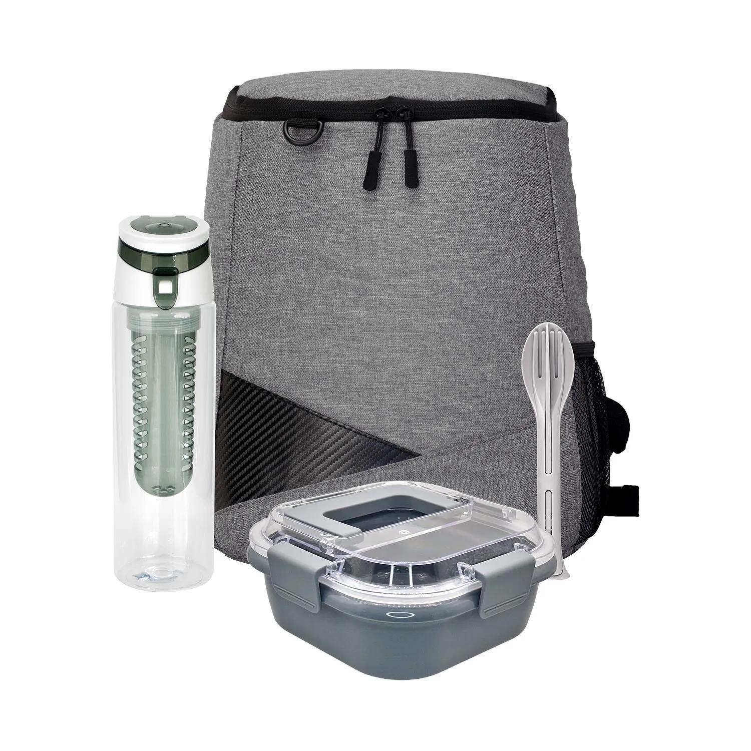 Trendy Lunch Box & Utensil Backpack Set 13