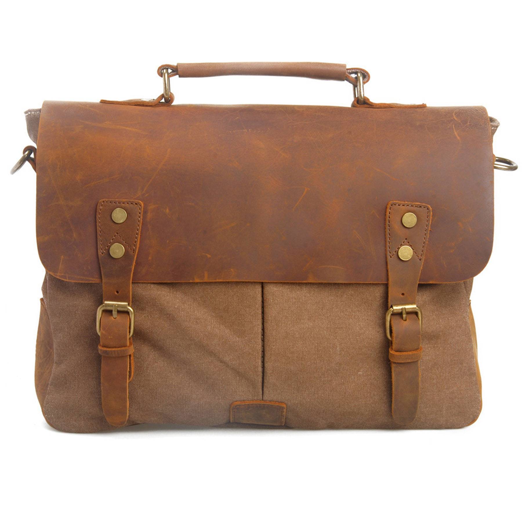 Canvas with leather Messenger bag 7