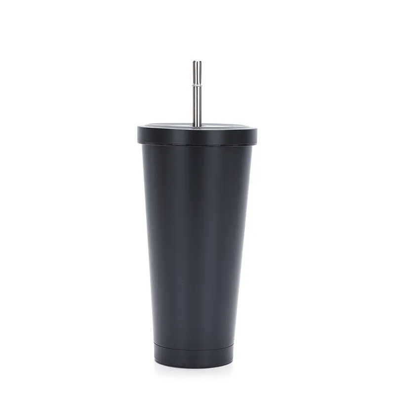 Stainless Steel Straw Thermos Cup 7