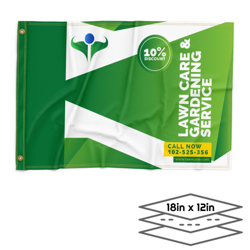 Double-Sided Dye Sublimation 3-Layer 18in x 12in Flag 2