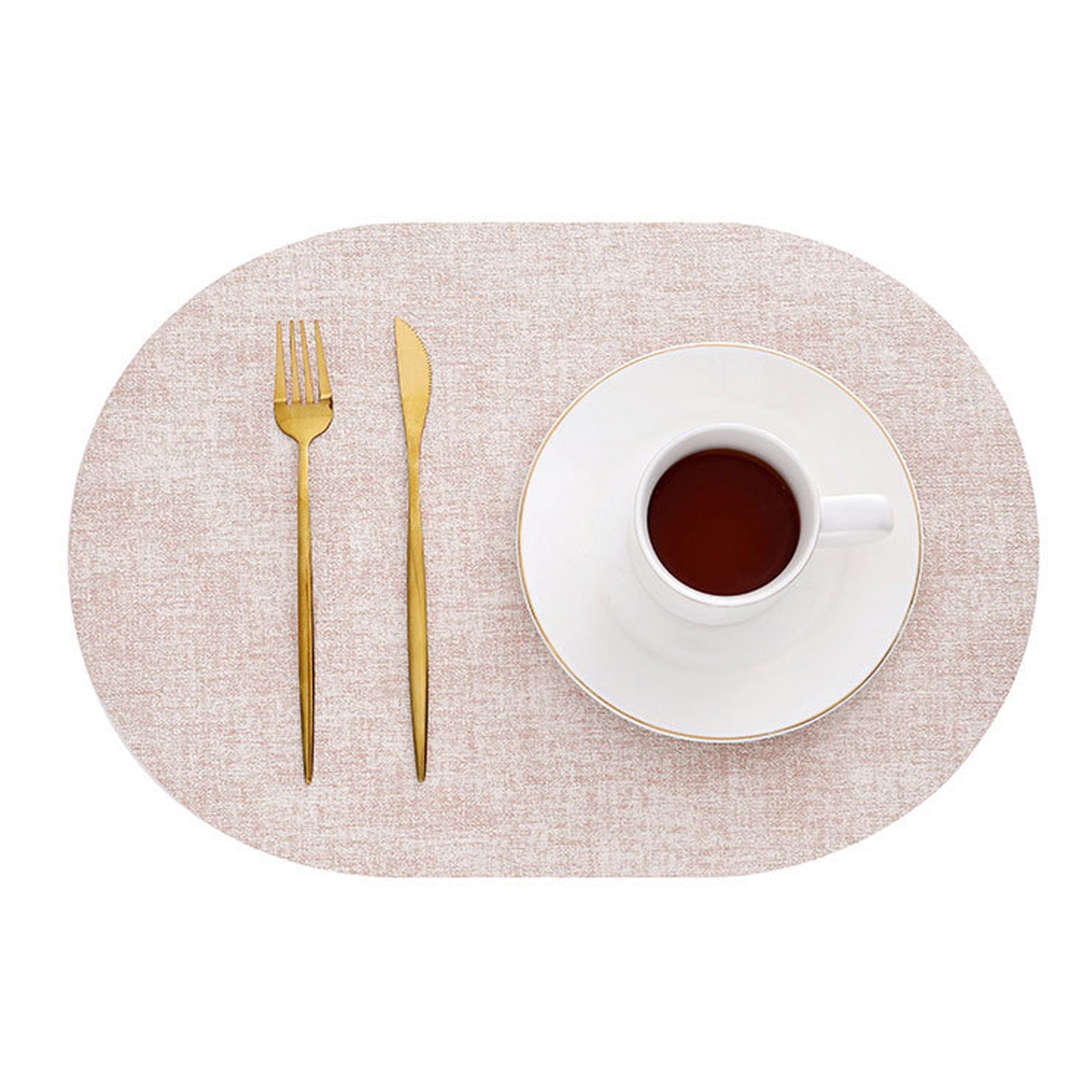 Double Sided Leather Oval Placemats 5