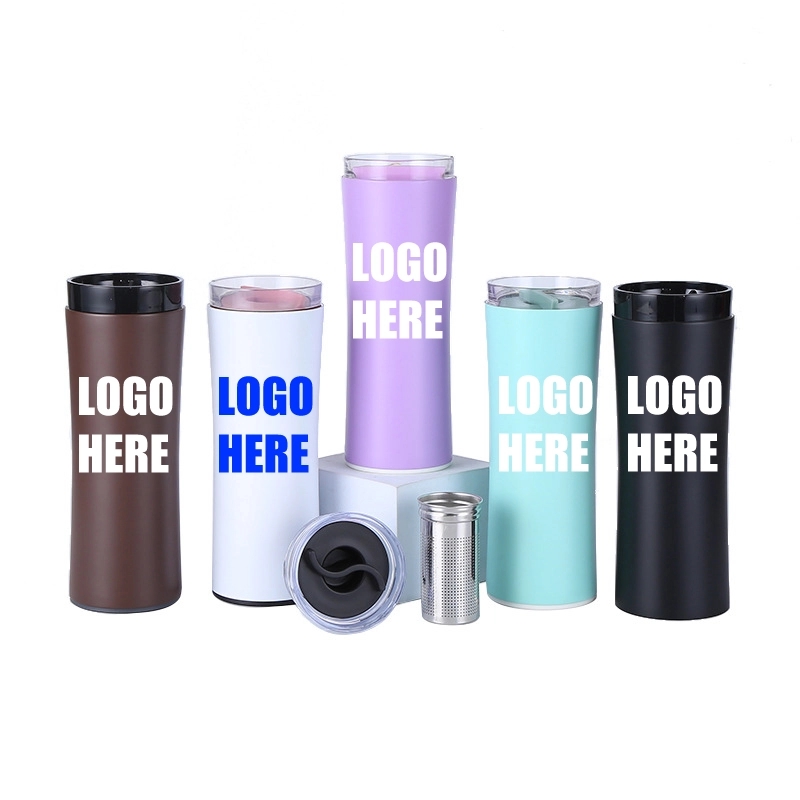 Custom 17 oz Stainless Steel Travel Coffee Tumbler With Lid 2