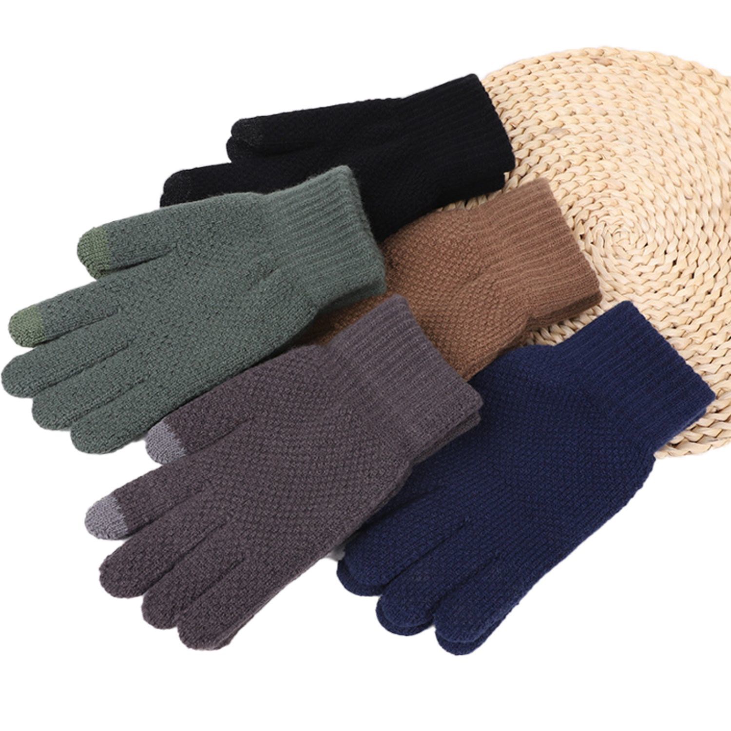 Warm Adult Gloves w/ 2 Finger Touch 5
