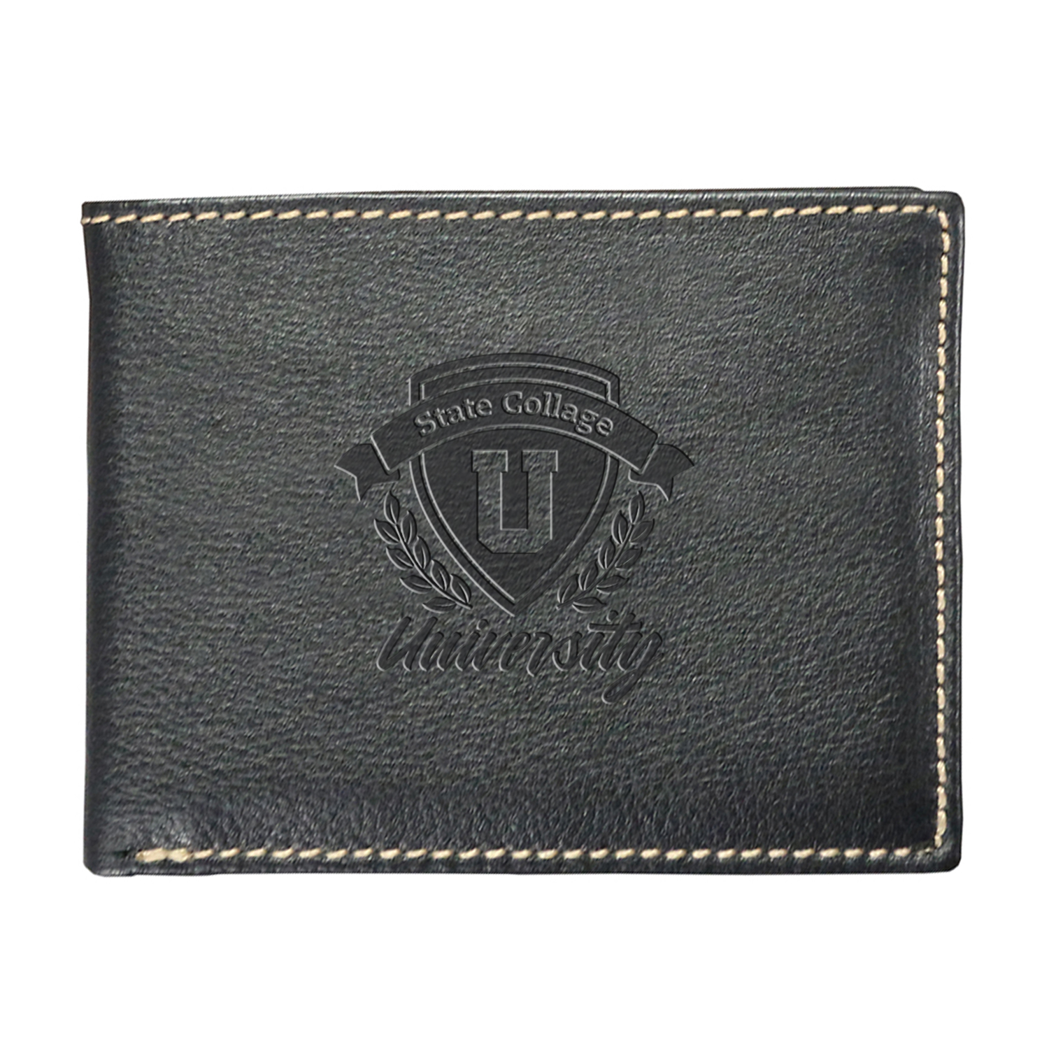 Andrew Philips® Leather Contrast Stitch Billfold Wallet 11