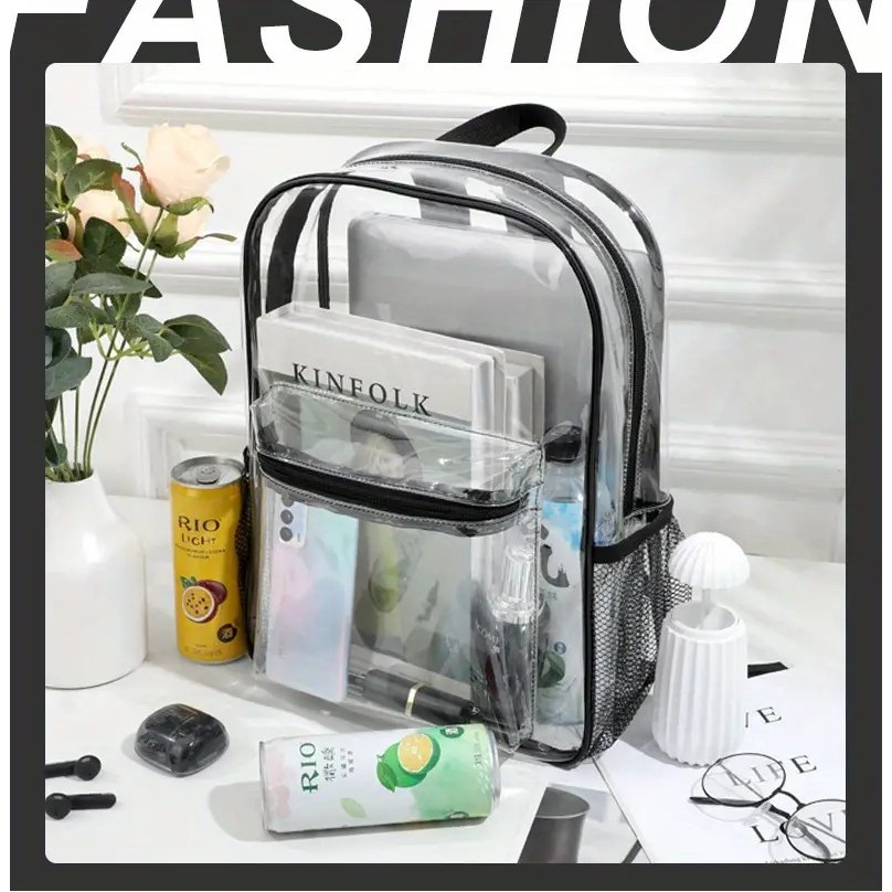 Heavy Duty Transparent PVC School Backpack 2