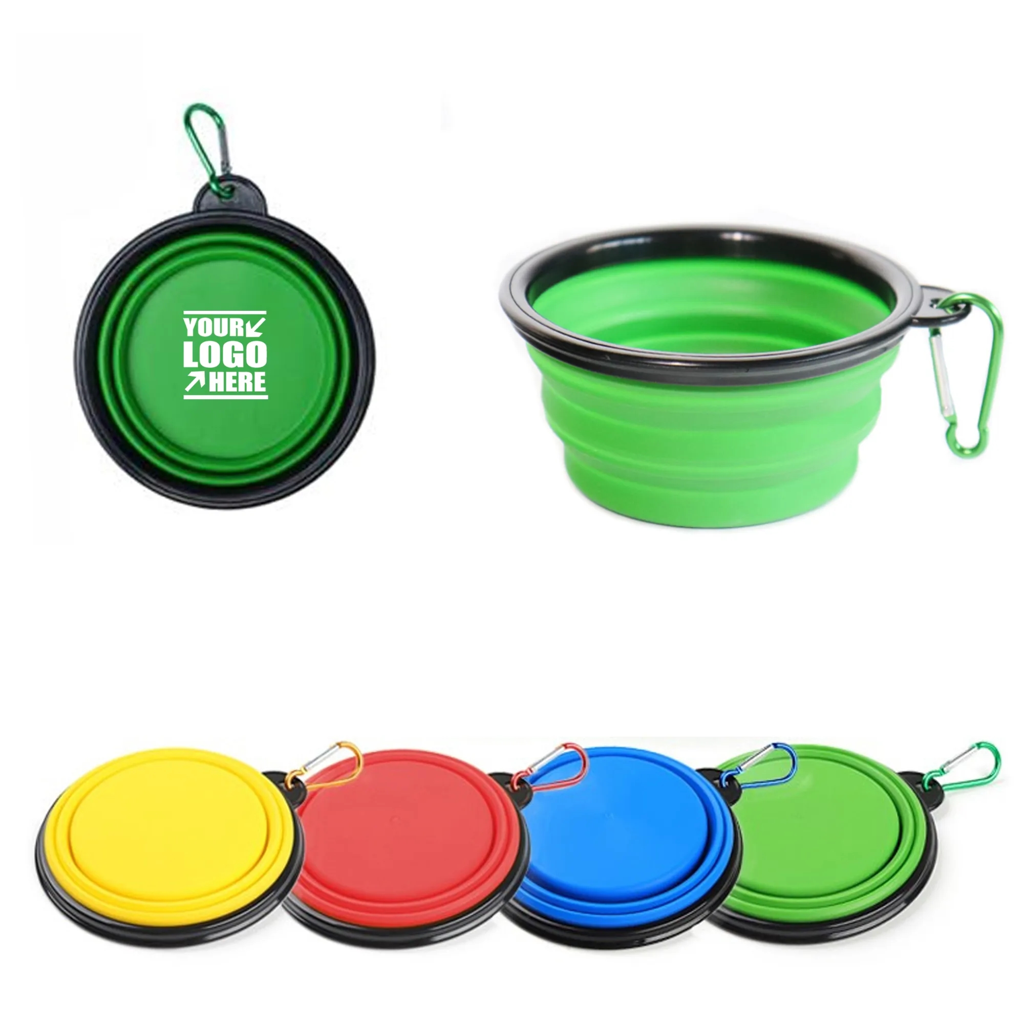 12Oz Collapsible Pet Bowl With Carabiner 2