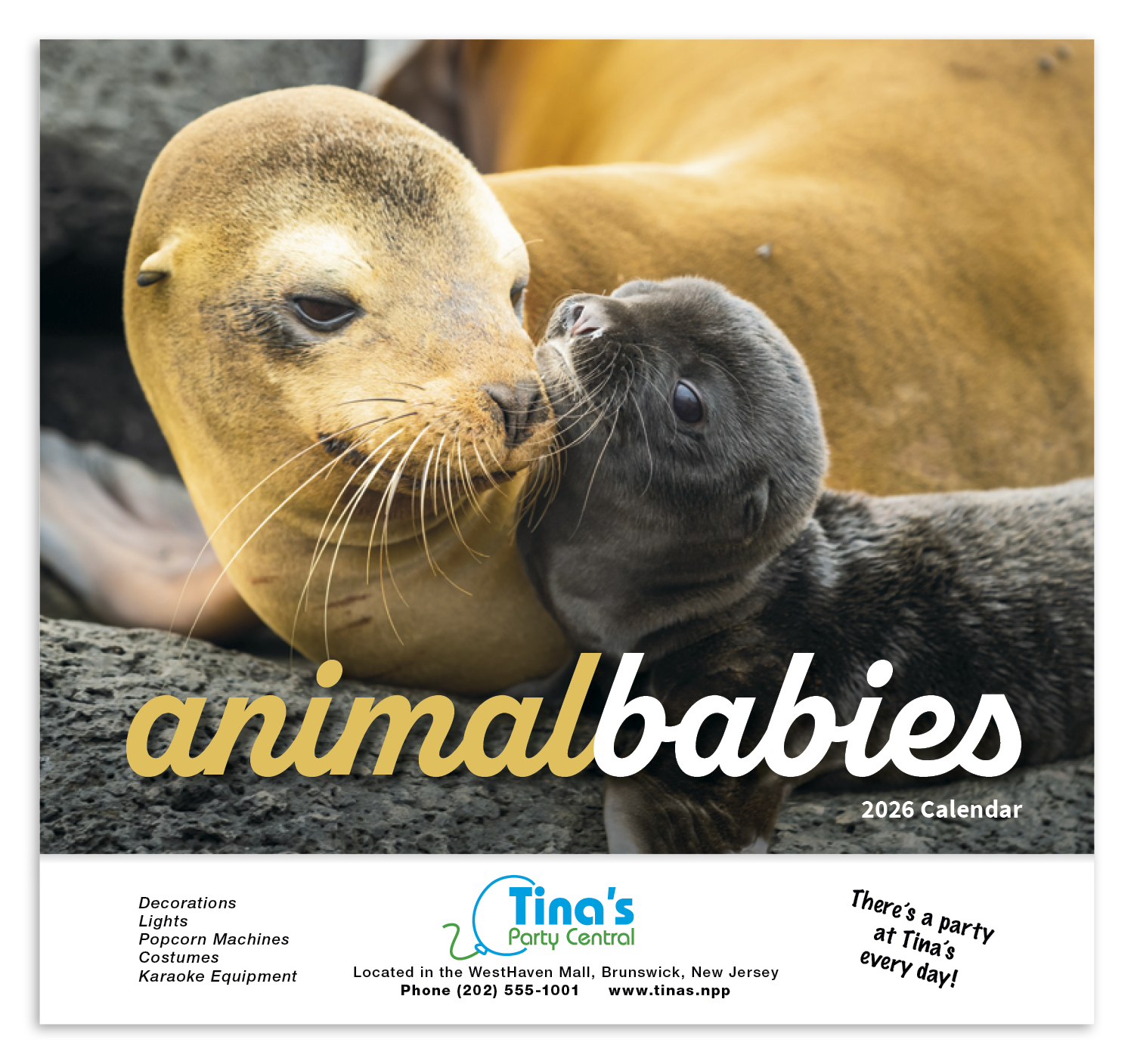 HotLine® Products Animal Babies Appointment Calendar - Stapled 4