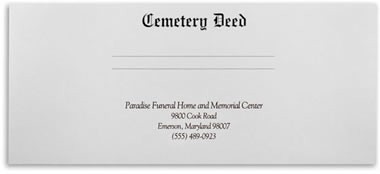Cemetery Deed Document Folder 2