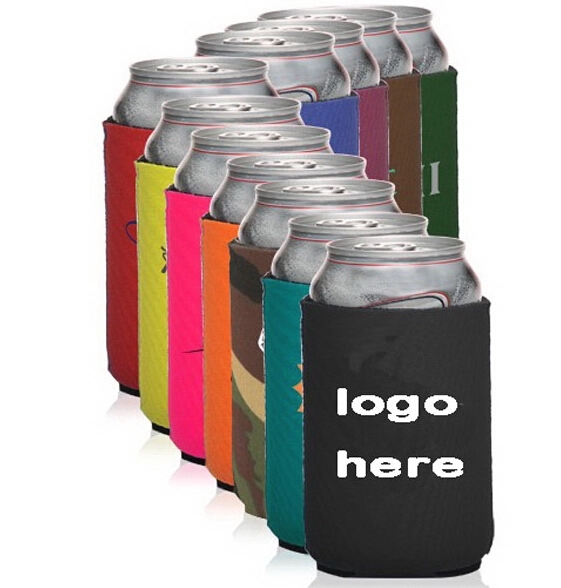 Collapsible Neoprene Can Cooler, custom koozie with logo imprint 1