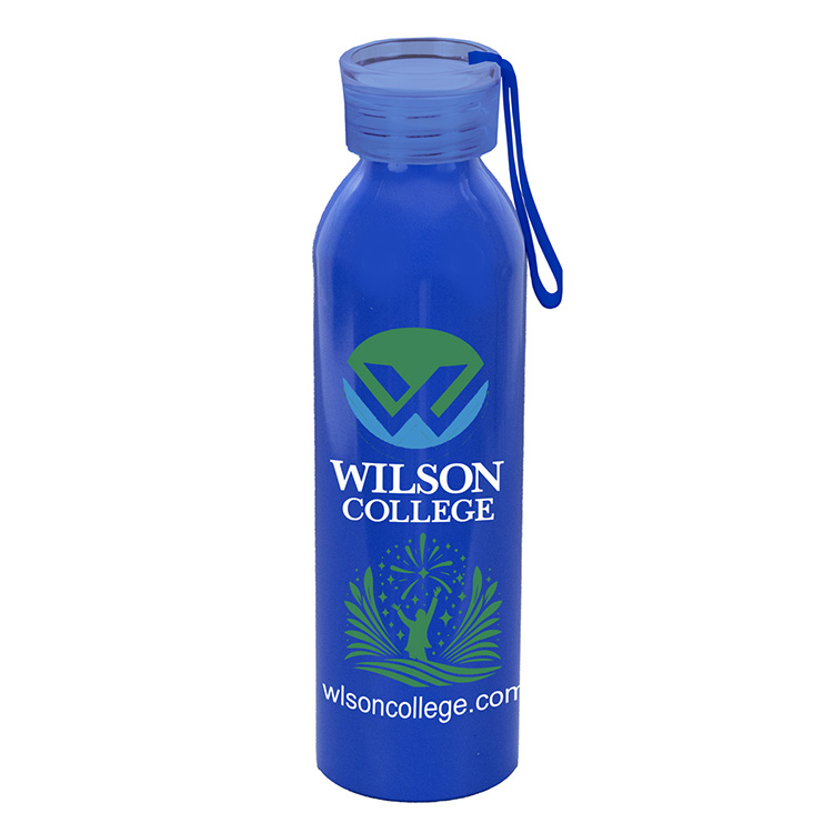 "BENDER" 22 OZ Recycled Aluminum Bottle With Carry Strap Lid 6