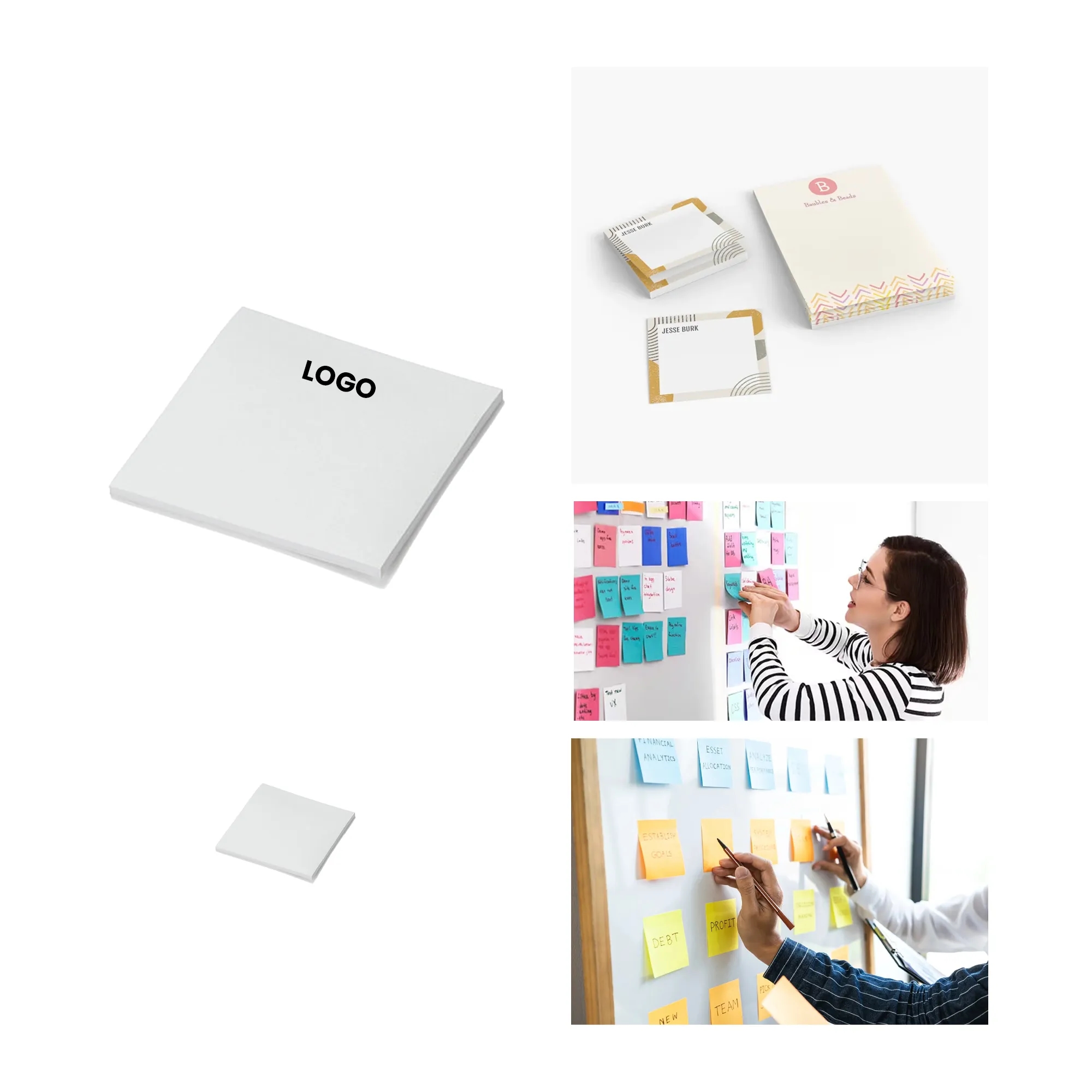 50 Page Adhesive Note Pads 3'' x 3'' 1