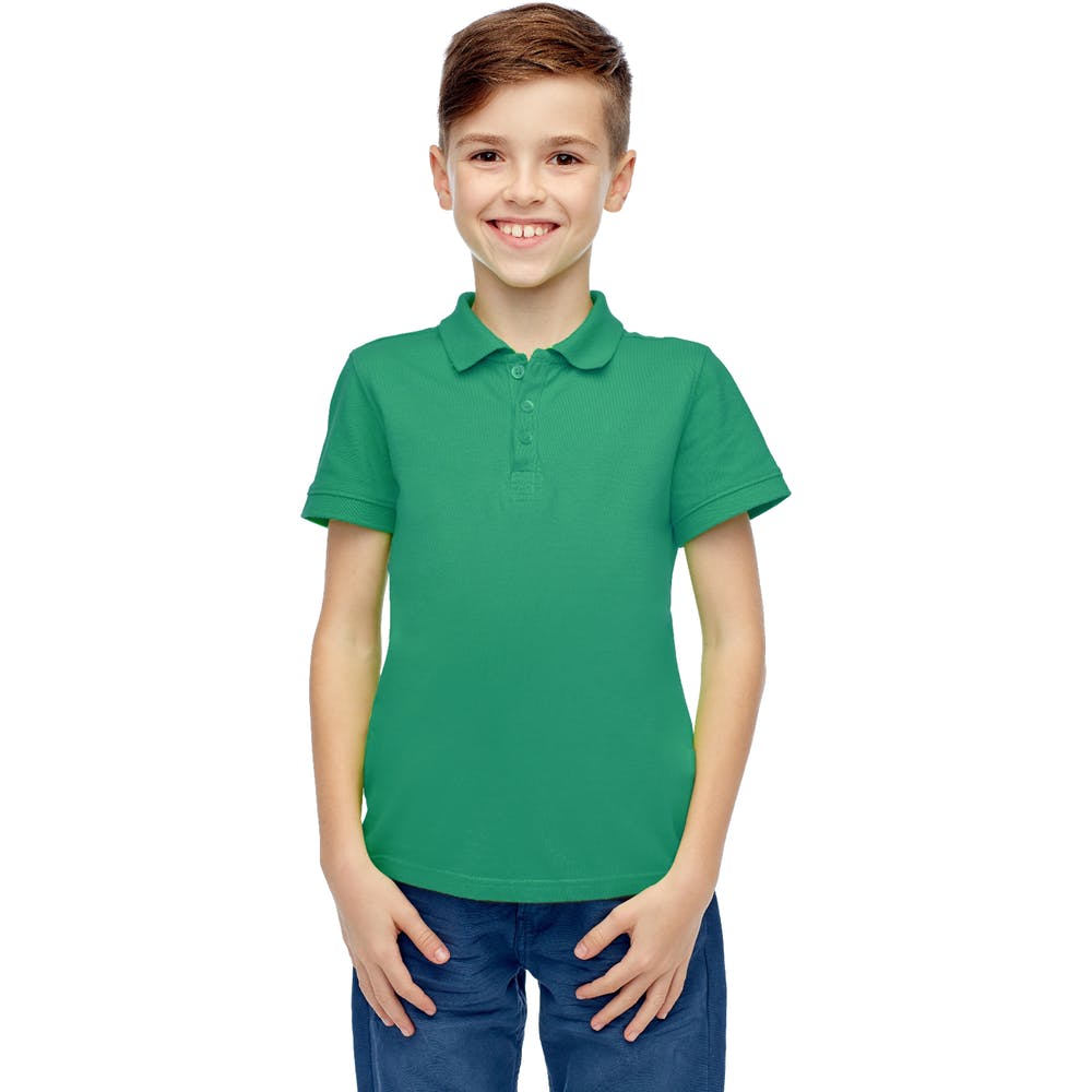 Boys' Uniform Polo Shirts - Teal Short Sleeve Size 8 - 14 2